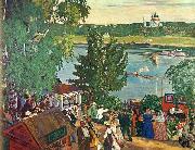 Boris Kustodiev Promenade Along Volga River oil painting reproduction